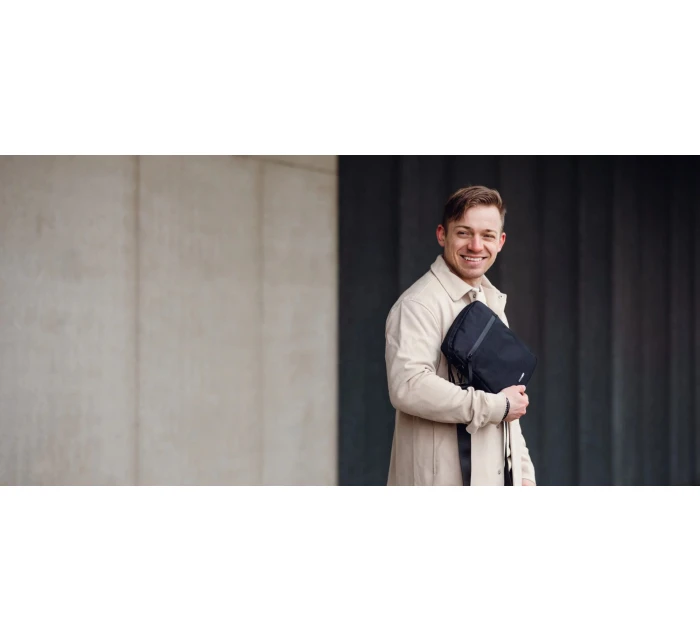 Pánská crossbody taška Vuch Tate Black Pánská crossbody taška Vuch Tate Black