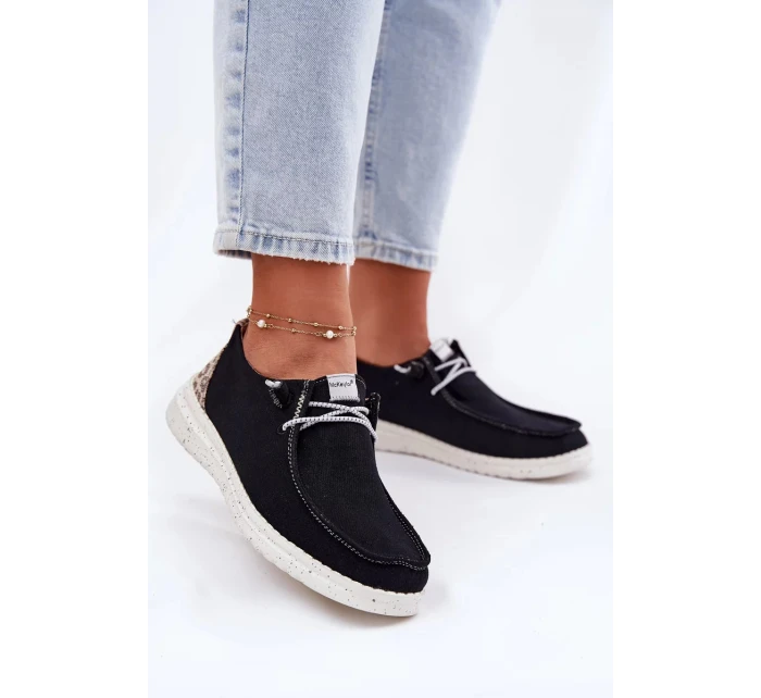 Dámské lehké látkové polobotky McKeylor – černé