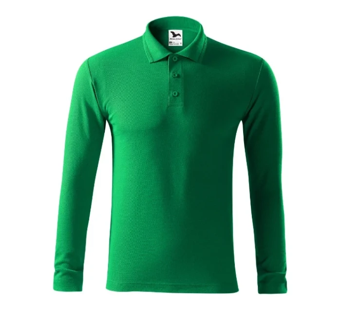 Pique Polo LS polokošile pánská středně zelená Pique Polo LS polokošile pánská středně zelená