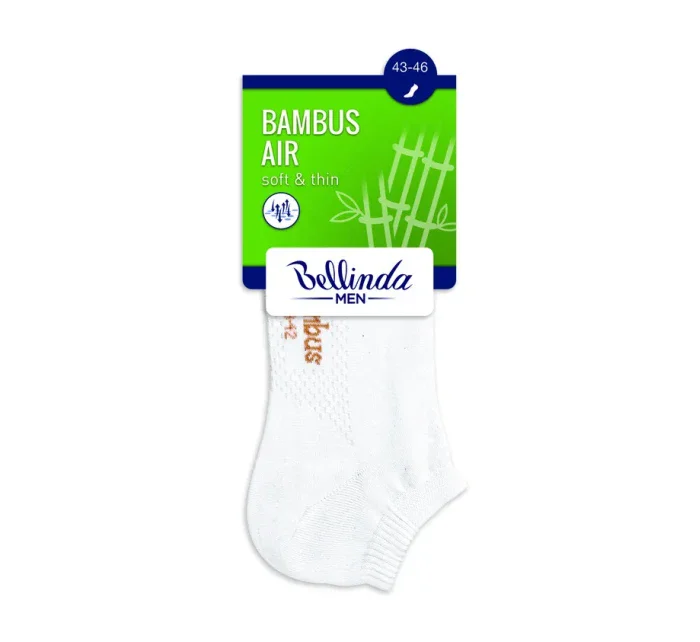Krátké pánské bambusové ponožky BAMBUS AIR IN-SHOE SOCKS - BELLINDA - bílá