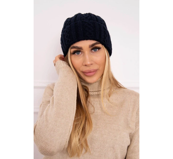 Kšiltovka s ohrnovacím lemem Marzena K206 navy blue Kšiltovka s ohrnovacím lemem Marzena K206 navy blue