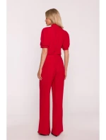 model 21470634 Kombinéza s mašlí na zavazování červená - STYLOVE