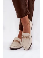 Dámské loafersy s ozdobným detailem – světle béžové Rosynne Dámské loafersy s ozdobným detailem – světle béžové Rosynne