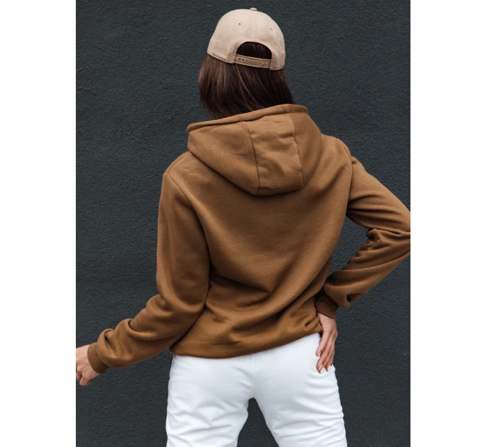 Dámská mikina BASIC s kapucí hnědá Dstreet model 21978597 - FashionStreet Dámská mikina BASIC s kapucí hnědá Dstreet model 21978597 - FashionStreet