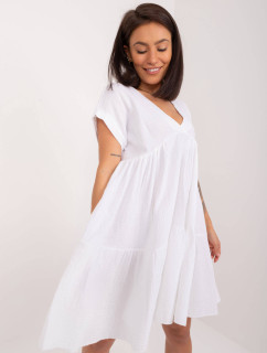 Bílé bavlněné rozšířené šaty model 20102251 - Factory Price