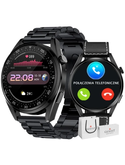 Chytré hodinky GIEWONT Vertex SmartCall GW450-2 Carbon/Carbon Leather Chytré hodinky GIEWONT Vertex SmartCall GW450-2 Carbon/Carbon Leather