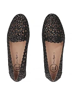 Dámské černé prolamované kožené polobotky Filippo DP7710 Dámské černé prolamované kožené polobotky Filippo DP7710