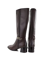 Skórzane damskie na brązowe Sergio model 22553956 - LEONE