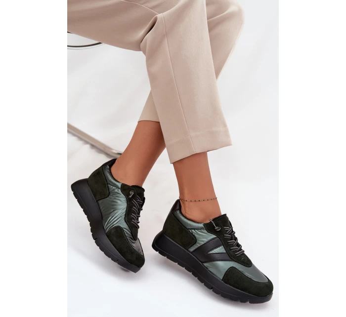 Dámské tenisky na platformě Vinceza 58561 tmavě zelené