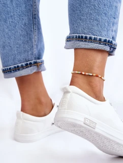 Dámské hladké nízké tenisky Big Star LL274058 Bílé