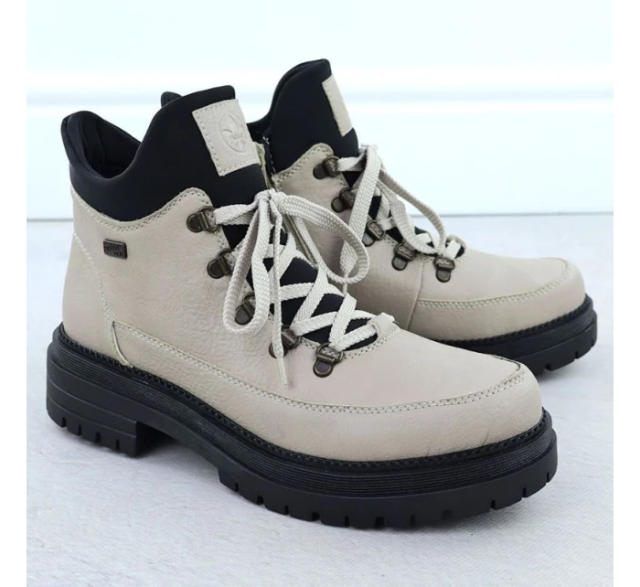 Dámské se zipem béžové model 21905914 - Rieker Dámské se zipem béžové model 21905914 - Rieker