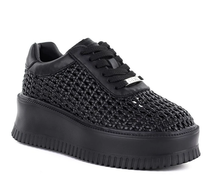 Dámské tenisky na platformě polobotky černé model 22081662 - Hikvision