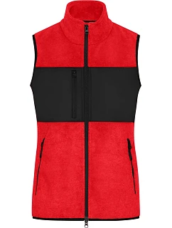 JN Dámská fleecová vesta 02. red/black model 22538355 - Daiber
