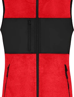 JN Dámská fleecová vesta 02. red/black model 22538355 - Daiber