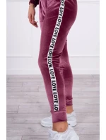 Láska velurová sada tmavě růžová Láska velurová sada tmavě růžová