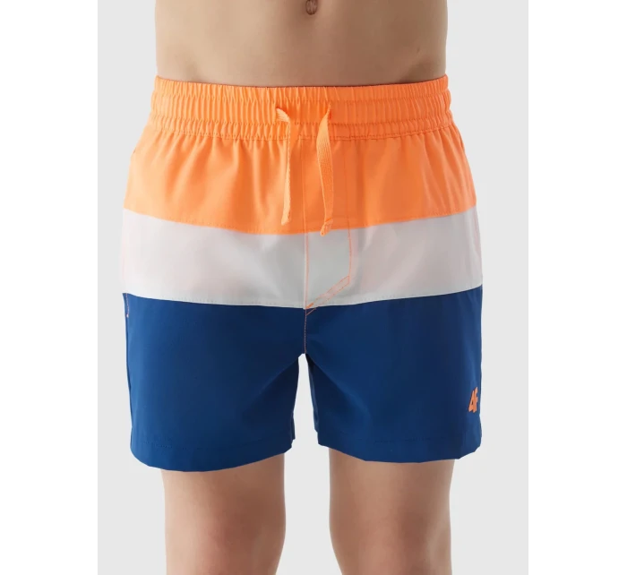 Chlapecké plážové šortky typu boardshorts 4F - oranžové Chlapecké plážové šortky typu boardshorts 4F - oranžové