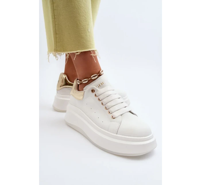 Dámské kožené tenisky GOE Bílé