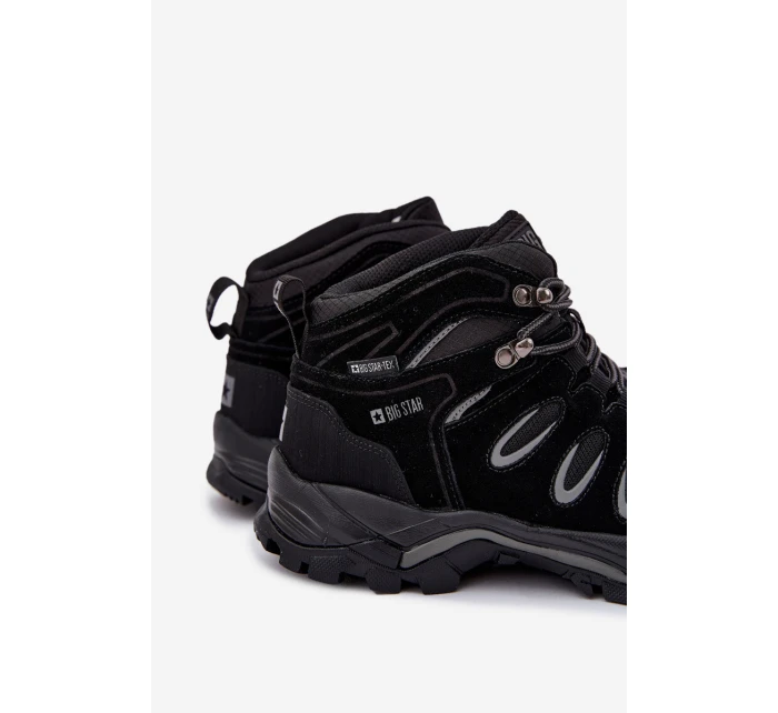 Pánské kožené trekové boty Big Star HI-POLY SYSTEM – černé