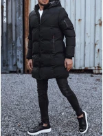 Pánská prošívaná zimní bunda s kapucí černá FashionStreet TX4923 Pánská prošívaná zimní bunda s kapucí černá FashionStreet TX4923