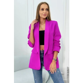 Bunda s klopou elegantní tmavě fialová