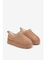 Dětské sněhule s výšivkou béžové Prina Dětské sněhule s výšivkou béžové Prina