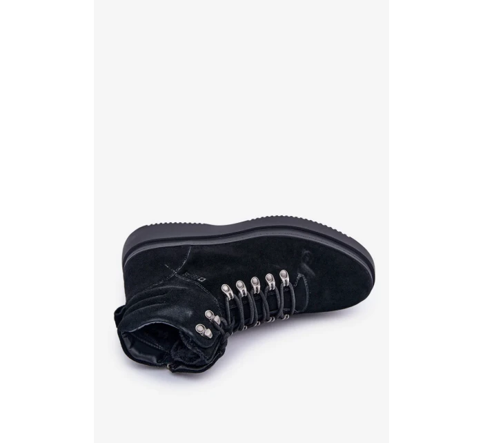 Semišové pánské zateplené trapery Big Star OO174187 černé Semišové pánské zateplené trapery Big Star OO174187 černé