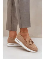Dámské mokasíny G-55 / 208670 Hnědo béžová - Flyfor