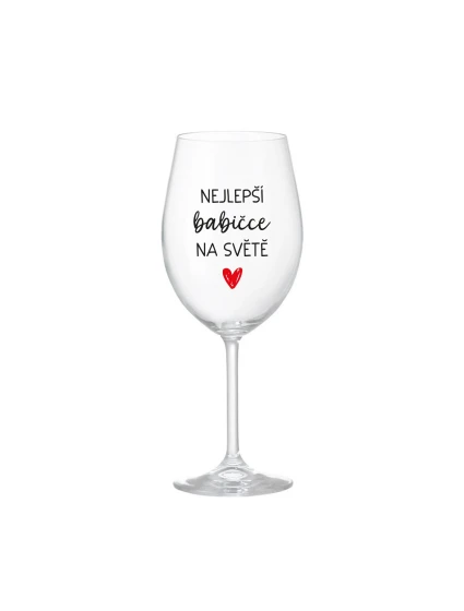 NEJLEPŠÍ NA  čirá sklenice na víno 350 ml model 21860829 - Giftela