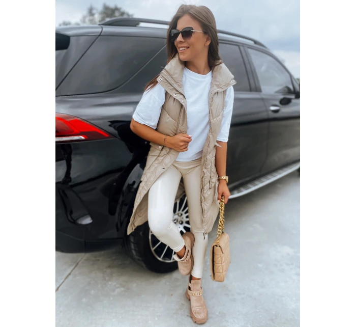 Dámská prošívaná vesta MARIEL béžová FashionStreet TY3015