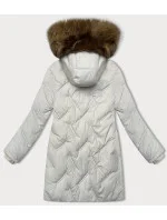 Světle šedá dámská zimní bunda se boky model 21248663 - S'WEST