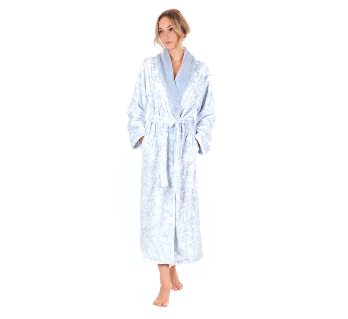 Dámský župan Flora 2556 vzorovaný ledově modrá - Vestis