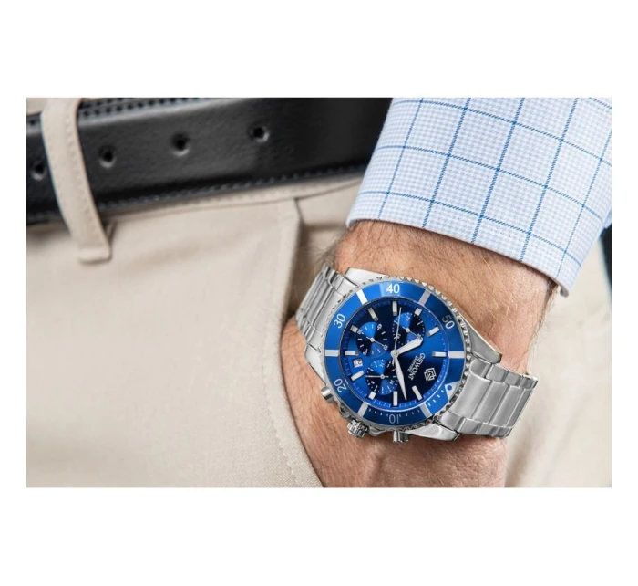 Pánské hodinky Giewont Chronograph Sapphire Silver Blue GW3970-B3 Pánské hodinky Giewont Chronograph Sapphire Silver Blue GW3970-B3