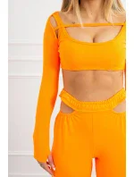 Sada s blůzou nahoře oranžová neonová Sada s blůzou nahoře oranžová neonová