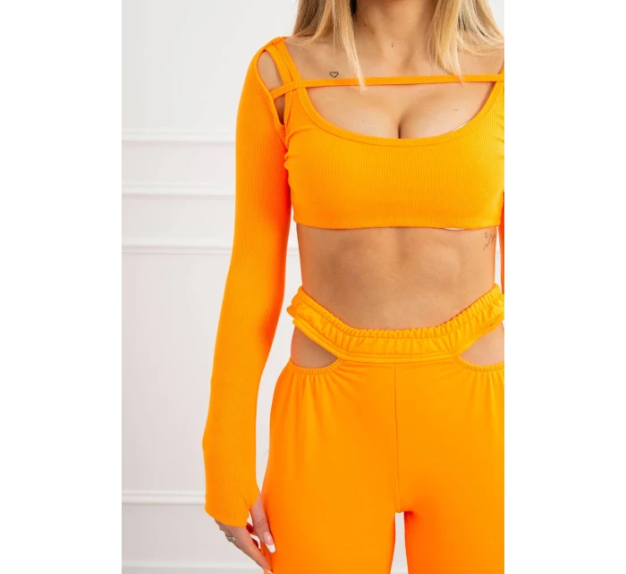Sada s blůzou nahoře oranžová neonová Sada s blůzou nahoře oranžová neonová