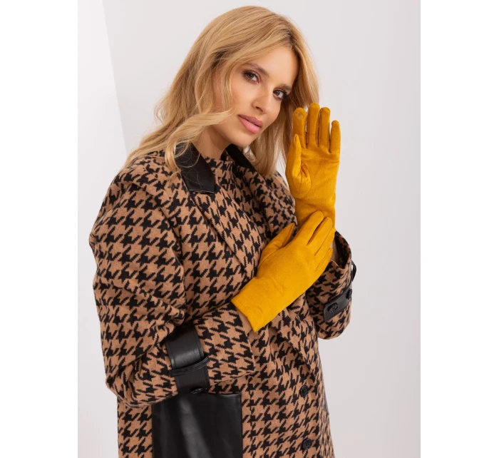 Rękawiczki AT RK model 19367899 ciemny żółty - FPrice Rękawiczki AT RK model 19367899 ciemny żółty - FPrice