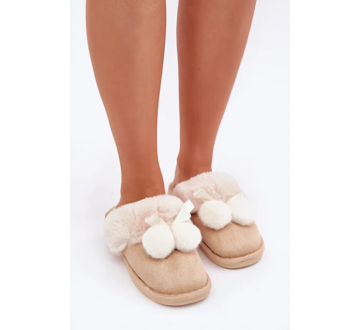 Dámské Pantofle S Kožešinou Béžové Nartani Dámské Pantofle S Kožešinou Béžové Nartani