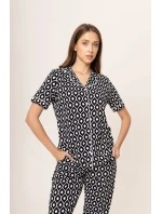 Dámské pyžamo 180/158 černobílé - Karol Dámské pyžamo 180/158 černobílé - Karol