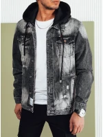 Pánská tmavě šedá džínová bunda FashionStreet TX4691