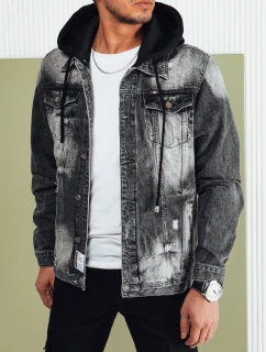 Pánská tmavě šedá džínová bunda FashionStreet TX4691