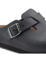 žabky Boston Black leather model 21350988 - Birkenstock