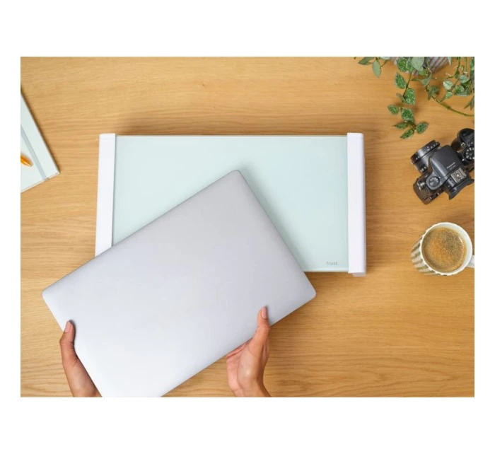 SKLENĚNÝ STOJAN NA MONITOR TRUST MONTA WHT (25351)