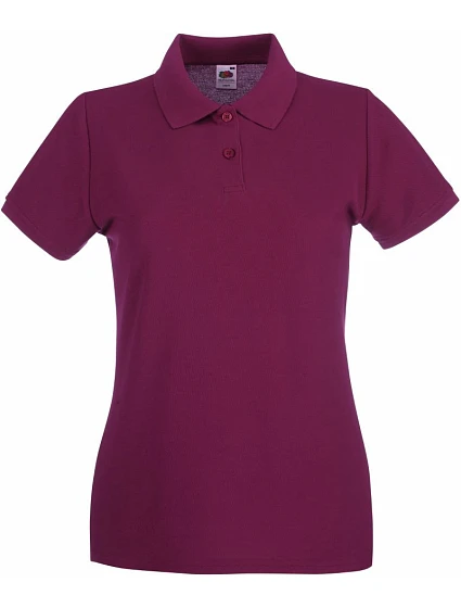 Fruit of the Loom Lady-Fit Premium Polo Dámské piqué polo 16.3030 burgundy Fruit of the Loom Lady-Fit Premium Polo Dámské piqué polo 16.3030 burgundy