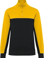 WK WK 404 Pracovní mikina s 1/4 zipem 20.W404 black/yellow