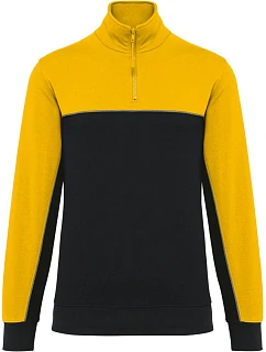 WK WK 404 Pracovní mikina s 1/4 zipem 20.W404 black/yellow