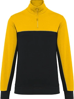 WK WK 404 Pracovní mikina s 1/4 zipem 20.W404 black/yellow