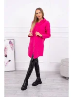 Oversize fuchsiová tunika s obálkovou přední částí