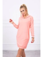 Meruňkové šaty s kapucí Meruňkové šaty s kapucí