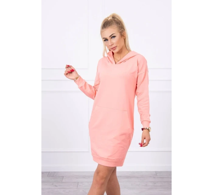 Meruňkové šaty s kapucí Meruňkové šaty s kapucí