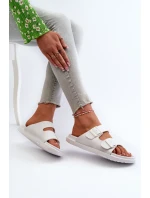 Lehké Pěnové Dámské Žabky S Sponami Big Star NN274A751 Bílé Lehké Pěnové Dámské Žabky S Sponami Big Star NN274A751 Bílé