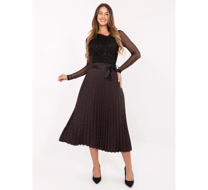 Spódnica MI SD model 21480454 ciemny brązowy - FPrice